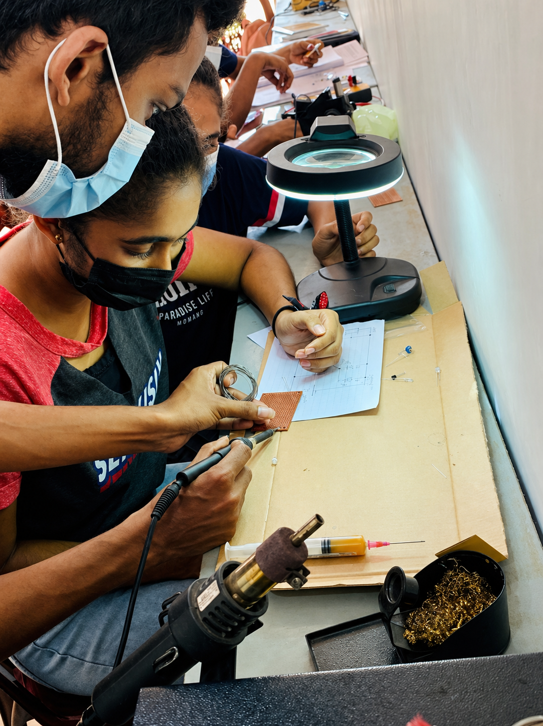 Student working on laptop