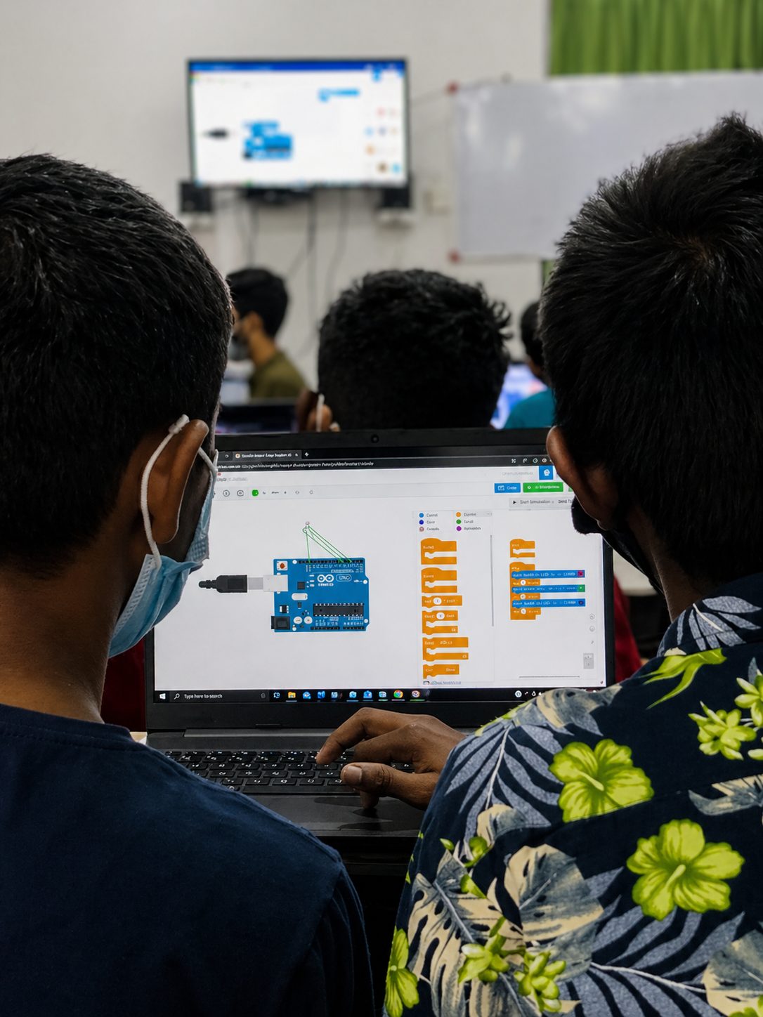 Student learning in classroom